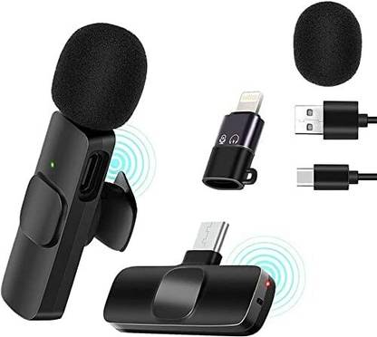 pompeo Microphone Mic for iPhone & Android Mobile for Youtubers, Vloggers, Zoom Call Microphone Wireless