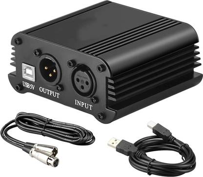 Urban Infotech Phantom Power for Condenser Microphone Audio Interface with Adapter Powered Sound Mixer