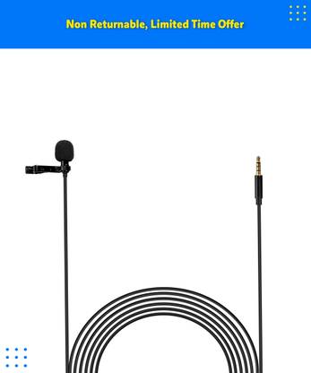 Gamma Audio GA-YLM01 Condenser Wired Microphone With Cable, Clip, Sponge, Adapter, Pouch