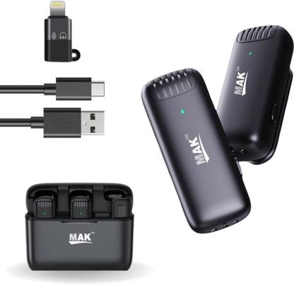 MAK Wireless Mic with Charging Case, Noise Reduction Mic for Video Recording,YouTube Microphone