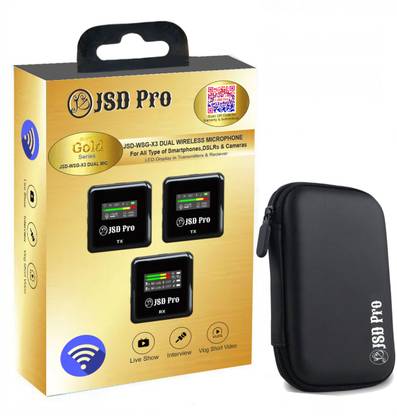 JSD PRO -JSD-WSG-X3 All Types of Smartphone, Dslr & Camcorder Compatible Wireless Microphone