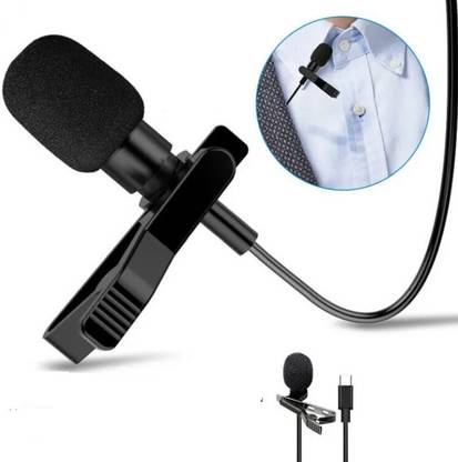 RECTITUDE USB Type C Microphone Mic Audio Mini Clip on Condenser Microphone Mic Microphone
