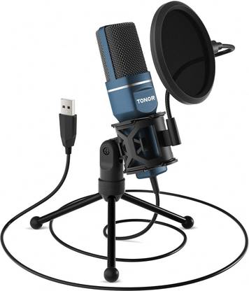 Tonor TC-777USB Gaming Microphone with Tripod Stand & Pop filter Microphone
