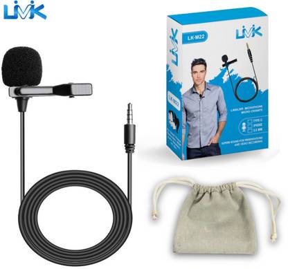LIVIK Dynamic LK-M22 Lapel Collar Mic Voice Recording Filter CollarMic for Youtube | Microphone