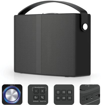 Audio Array AM-W46 Groove Wireless Bluetooth 5.3 Bookshelf Speaker 30W | 5400mAh upto 24h Microphone