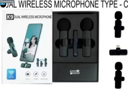 Bydye S1049 Max K9 Dual Collar Mic IOS/Android Type C Mic Black(pack of 1) Microphone