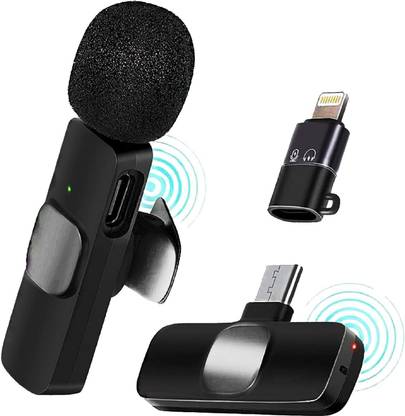 WON Collar Mic 20m Range for Mobile Audio Video Record(K8-Type C+iOS Receiver Jack) Microphone