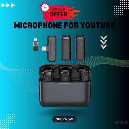 YAROH J13 Wireless Microphone With Charging Case Wireless Mic for YouTube VideoVQ243 Microphone