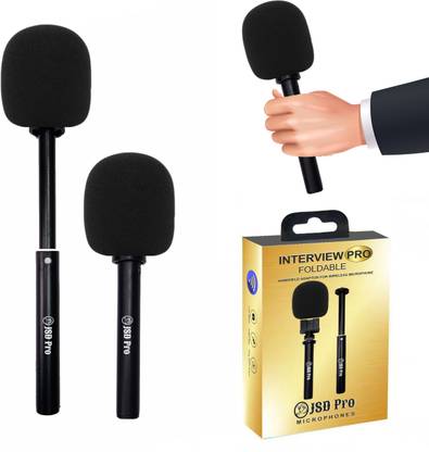 JSD PRO - Interview Pro-Foldable-Handheld Adaptor for All Types of Branded Wireless Microphone