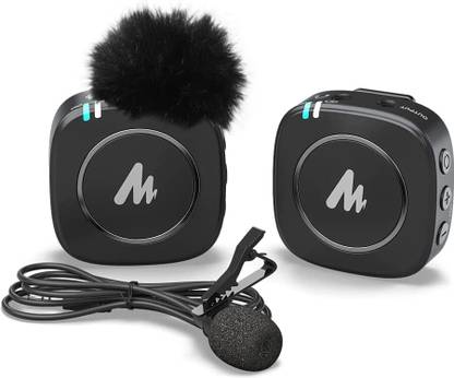 MAONO WM820 A1 Compact Wireless Lavalier Microphone, 2.4GHz Dual Lapel Microphone