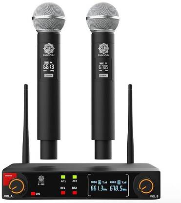 Digimore D-305 Dual UHF Wireless Microphone System for Singing, Karaoke & Shows Microphone