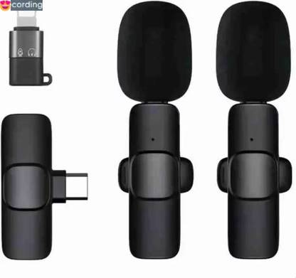 Bydye S806 Latest K9 Dual Collar Mic IOS/Android Type C Mic Black(pack of 1) Microphone