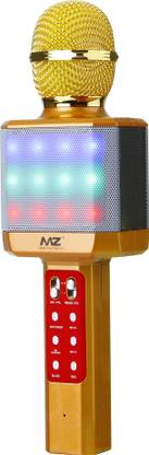 MZ MIC 13 (KARAOKE MIC WITH SPEAKER) Rechargeable FM Radio Voice Changer RGB Light Microphone