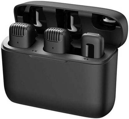 rajcom Tulbox J13 Dual Wireless Mic with Charging Case For Type-C & Lightning Mobile Microphone