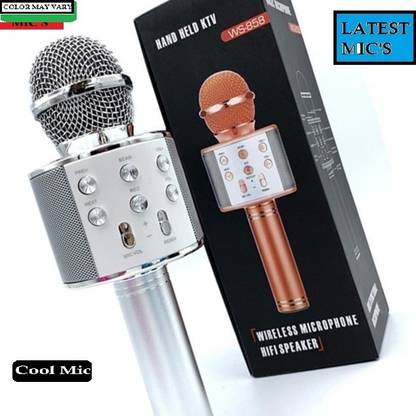Bashaam S1318 MAX WS858MICROPHONE Handheld MIC& SPEAKER COLOR MAY VARY (PACK OF 1) Microphone