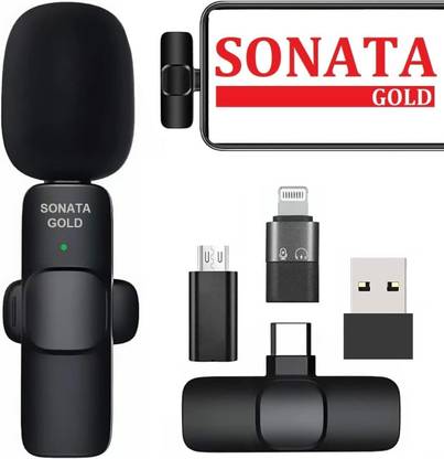 SONATA GOLD Wireless mic Lavalier Plug & Play Microphone
