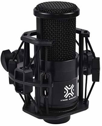 Xtreme Acoustics KAD-XA-C-01-BK BK Unidirectional, Condenser Microphone for Recording/Podcasting/Live Streaming Comes with XLR Cable and an Attractive Flight Case Microphone