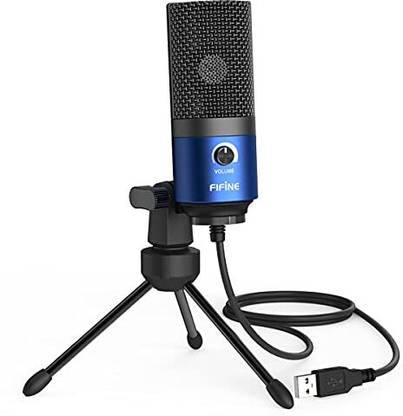 Fifine K669Blue-USB Microphone for Zoom Video Meeting ,Online Class on PC/Computer- Microphone