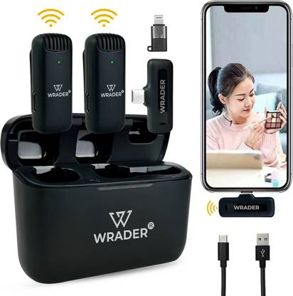 MOBIZAC Wireless Collar Mic with Charging Case for Vlogging, Reel, Interviews, Youtube Recording Microphones