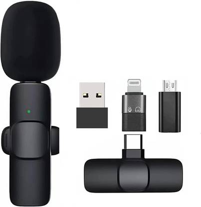 DDLC 4 in 1 K8 Wireless Microphone, Digital Mini Portable Recording Clip Mic Microphone