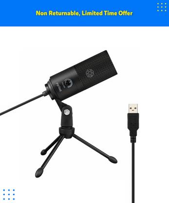 FIFINE K669B Metal USB Microphone Condenser for Recording Windows PC & Laptops