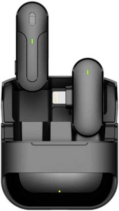 HRYFiNE 2in1 Wireless Lavalier Microphone one Receiver with Lightning Connector Microphone