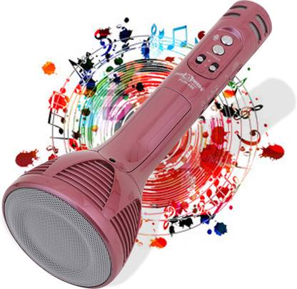 Make Ur Wish Karaoke Wireless Mic Bluetooth Microphone Speaker 2-in1 With Recording+USB+FM Microphone