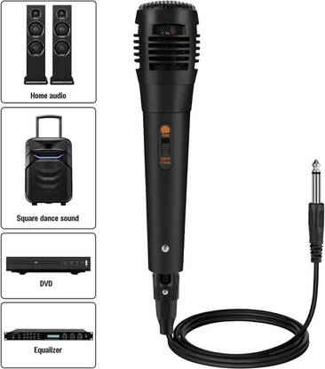 ME&U Dynamic Vocal Microphone for Speaker,Wired Handheld Mic with On/Off Switch Microphone