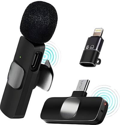 FITRIC K8 Wireless Lavalier Mic for Recording, YouTube, Vlogging, Plug & Play Mic" Microphone