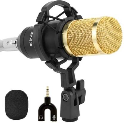 TechBlaze BM 800 condenser Microphone Set for studio recording , Gaming, YouTube Microphone