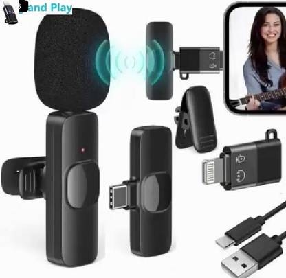 Bashaam L1602 K8 MIC_Microphone Mini Mic iPhone Android Collar Mic BLACK (PACK OF 1) Microphone