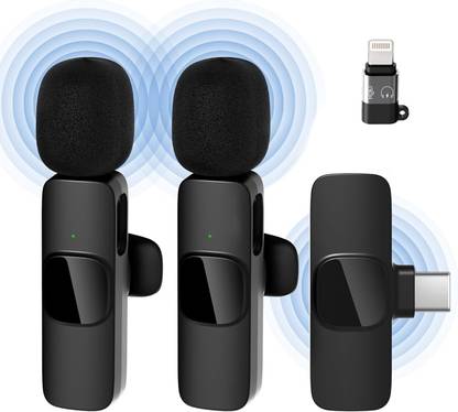 Tazomi Dual Wireless for YouTube, Vlogging, Recording for iPhone & Android Microphone