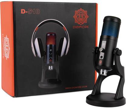 Digimore RGB Gaming USB Condenser Mic w 24-bit/192kHZ for Game Streaming D-510 Microphone