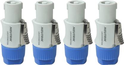 BALRAMA 4pc Neutrik Powercon NL4FC Speakon Cable Connector 4 Pole 4 Pin Socket Plug Mike Microphone
