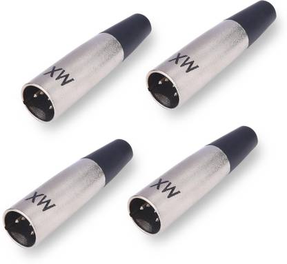 MX 4 Pin Micro Phone Male XLR Cannon Type Connector MX1877 (Pack of 4) Microphone