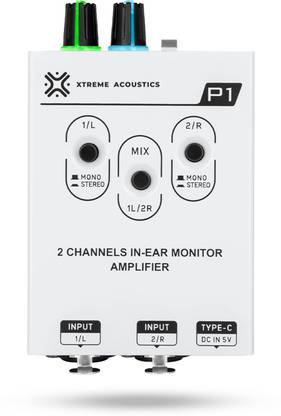 Xtreme Acoustics P1 Dual Channel in-Ear Headphone Amplifier with switchable Mono/Stereo Microphone