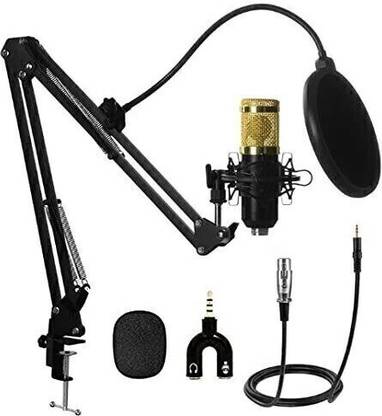 TechBlaze Professional BM-800 Condenser Microphone Set For Live Streaming Recoding Singing Microphone