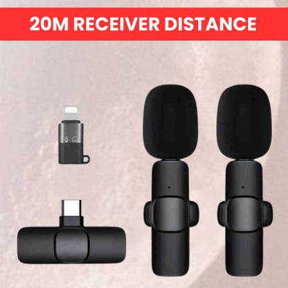 SACRO K9 Dual (Wireless Microphone) With Bluetooth Mic & Plug for Vlogging/YouTubO32 Microphone