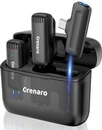 Grenaro Wireless Mic Lavalier Microphone with Charging Case for Type-C Microphone