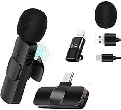 jorugo L156 K8 MIC_Microphone Mini Mic iPhone Android Collar Mic BLACK (PACK OF 1) Microphone