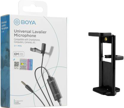 BOYA BY-M1S with mount4 Omnidirectional Lavalier Microphone Microphone