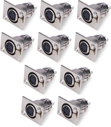 MX 5 Pin Mic Female Connector XLR Panel Mounting MX2230 (Pack of 10) Microphone