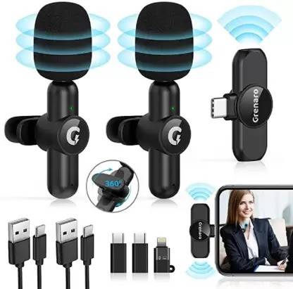 Bs Spy Mic K9 Type-C Dual Mic Microphone Wireless Bluetooth Collar Mic for Mobiles Microphone