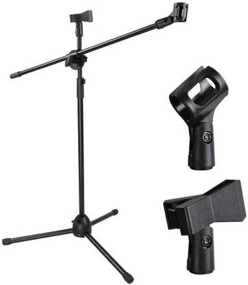 Techtest Adjustable Dual Microphone Stand Mic Stand Holder Studio Mic Singing Stand For Microphone