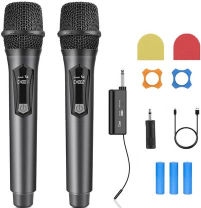 Mocking Bird Dual UHF Wireless Microphones Cordless Receiver Handheld Dynamic Mics Microphone