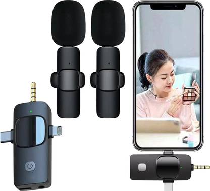 WRADER Professional Dual Mic for Mobiles and Cameras Mic for Recording Video Reels ASMR Microphone