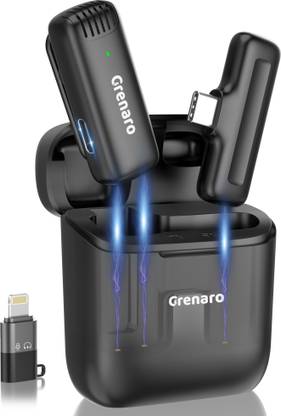 Grenaro Wireless Mic for Youtube, Mike For Vlogging, Wireless Mic with Charging Case Microphone