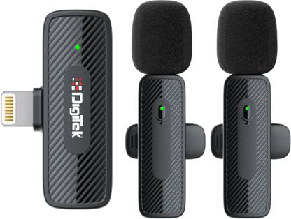 DIGITEK DWM-009 PRO, 2.4G 1 Receiver with Lightning Connector & Dual Respondent 2 Microphone