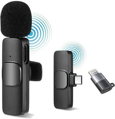WRADER Latest Edition K8 Lavalier Mic for Type C Mobiles & Lightning iOS Phone Wireless Microphone