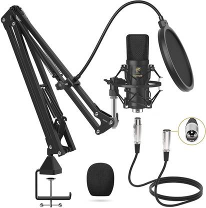 Tonor TC20 XLR Condenser Mic Kit with T20 Boom Arm, Shock Mount & Pop Filter Microphone